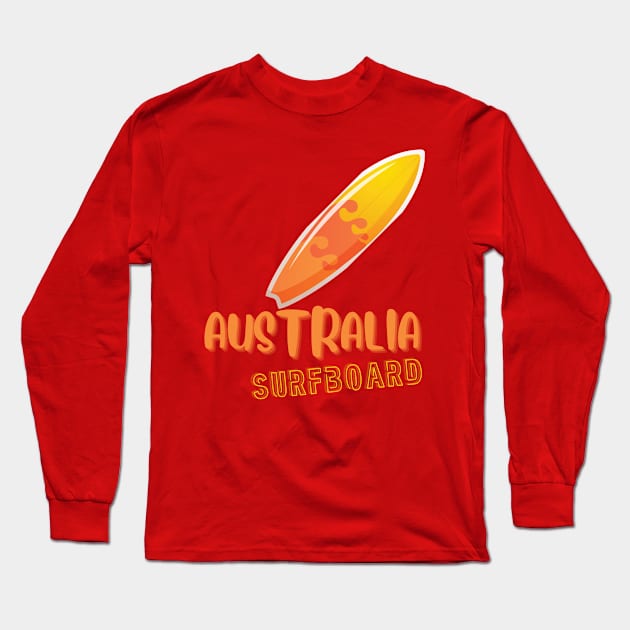 Australia surf board Long Sleeve T-Shirt by TeeText